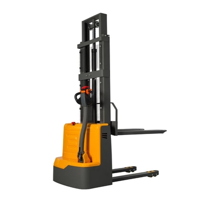 1.5t Professional Material Lifting Equipment Walkie Full Electric Stacker Electric Lifting Workshop Trolley PU Wheel With