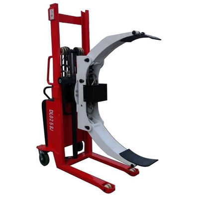 350kg 2 Meters Semi Electric Roll Stacker With Clamp With 2 Mast For Roll Handling