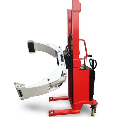 350kg 2 Meters Semi Electric Roll Stacker With Clamp With 2 Mast For Roll Handling