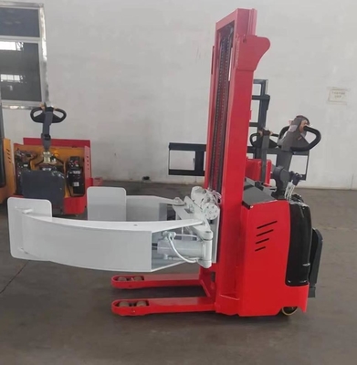 1ton 2ton 4m Electric Forklift Stacker With Clamp Roll Paper Stacker