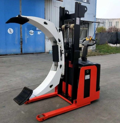 1ton 2ton 4m Electric Forklift Stacker With Clamp Roll Paper Stacker