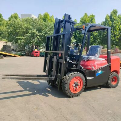 2-3.5 Ton diesel Forklift Truck Full Free Lift Triple Mast Wide Vision Automatic Transmission Solid Tires