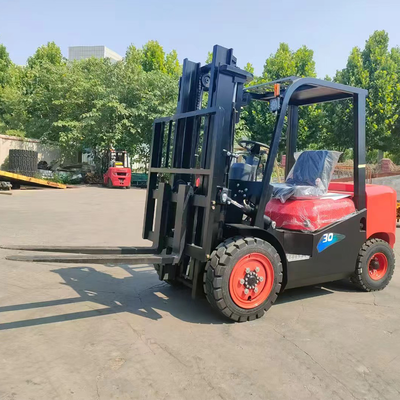 2 to 3.5 Ton Diesel Forklift Truck Full Free Lift Triple Mast Wide Vision Automatic Transmission Solid Tires Side Shift Option