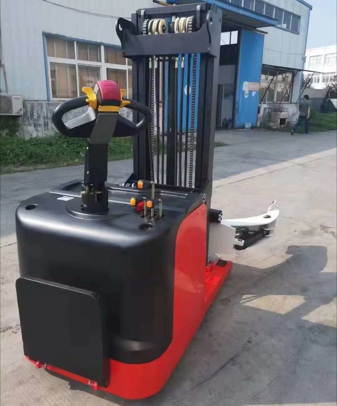 1ton 2ton 4m Electric Forklift Stacker With Clamp Roll Paper Stacker