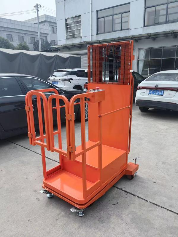 CE Approved 300kg 0.3ton Powered Semi-Electric Aerial Order Picker Stock Automatic Handling Retail Printing Shops Hotels