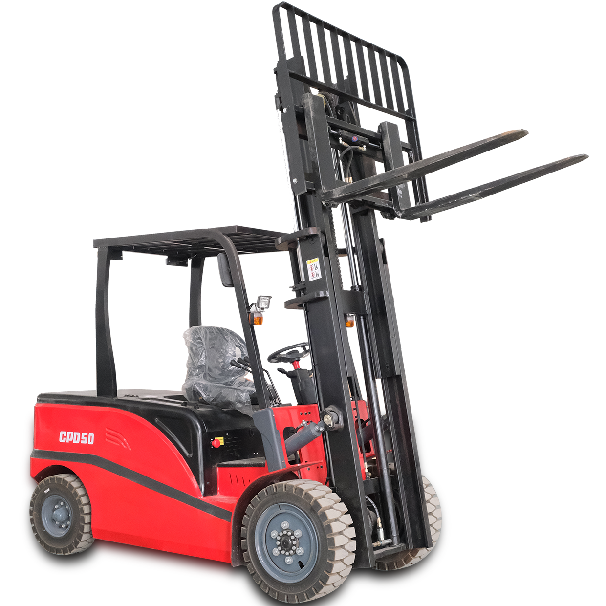 5000kg Four Wheel Electric Forklift Long Battery Life Factory Direct Sales Warehouse Material Handling Heavy Duty Lift Truck